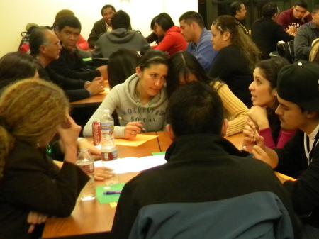 student and mentors at career night 2011